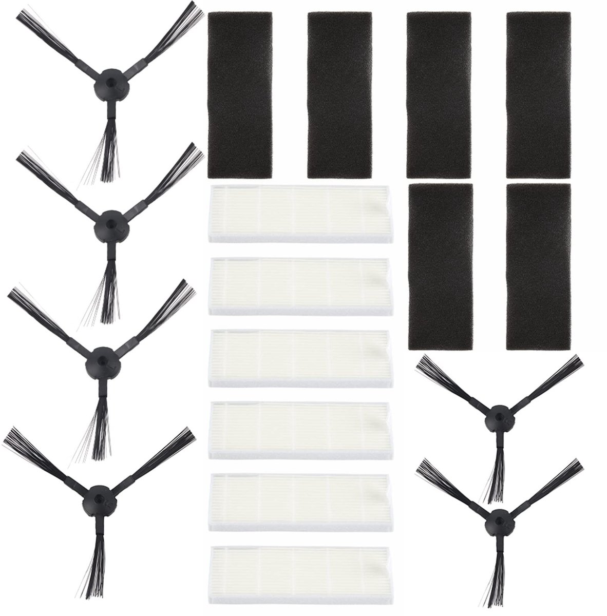 Dailygoods - Dailygoody - Vacuüm Onderdeel Filter Zijborstel Kit - Vervangingsaccessoires - Eenvoudig te installeren - Milieuvriendelijk - Geschikt voor A6 A4 A4s