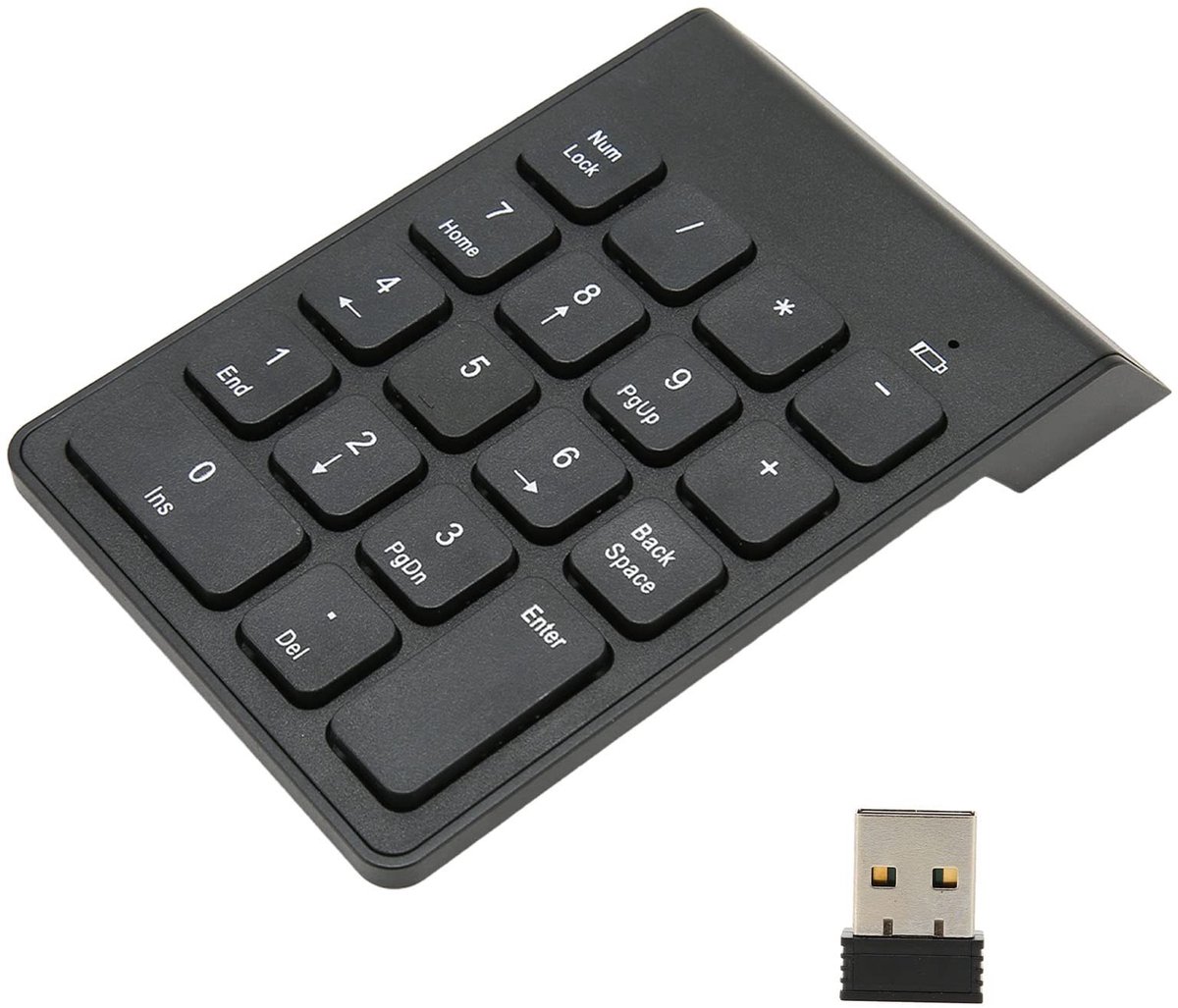 Dailygoody - Draadloos Numeriek Toetsenbord - 18 Toetsen - Compact en Draagbaar - 2.4G USB Ontvanger - Efficiënt en Stil - Geschikt voor Tablets