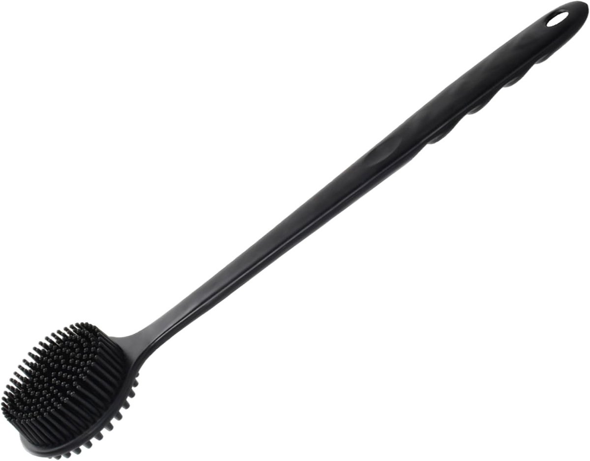 Zachte Silicone Lichaamsreiniger met Lange Handgreep, Dubbelzijdige Doucheborstel en Badborstel voor een Verfrissende Doucheervaring
