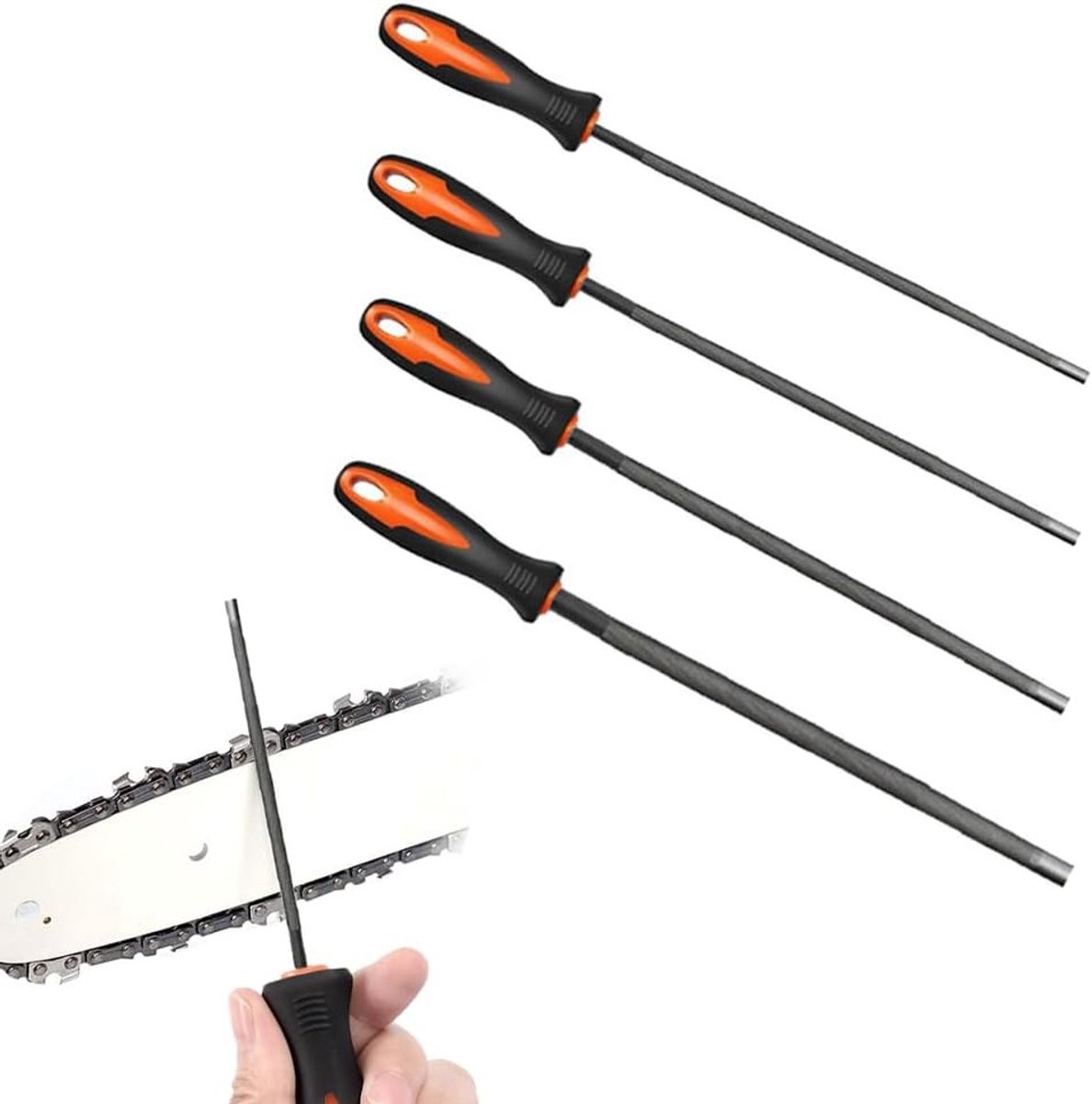 Set van 4 Hoogwaardige Metalen Vijlensets voor DIY Projecten - Inclusief Ronde Vijlen van 3.2mm, 4mm, 4.8mm en 5.5mm voor Precisiewerk en Metalen Bewerking