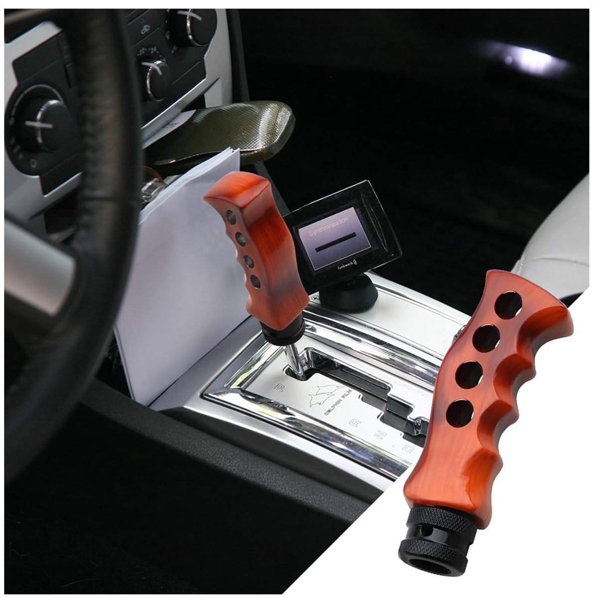 Dailygoods - Dailygoody - Versnellingspook Knop - Handmatig en Automatisch - Houtkorrel - Auto Interieur - Versnellingshendel - Geschikt voor Auto's
