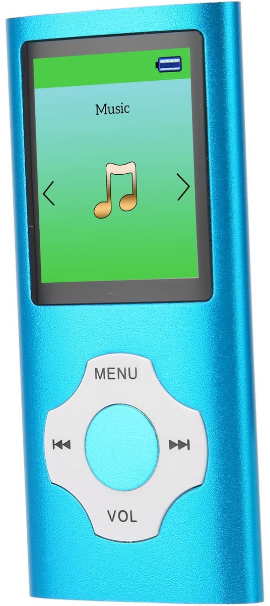 Dailygoods - Dailygoody - MP3-speler - Draagbare muziekspeler - Verliesloos geluid - Hemelsblauw - FM-radio - Geschikt voor studenten - 1,8 Inch LCD-scherm