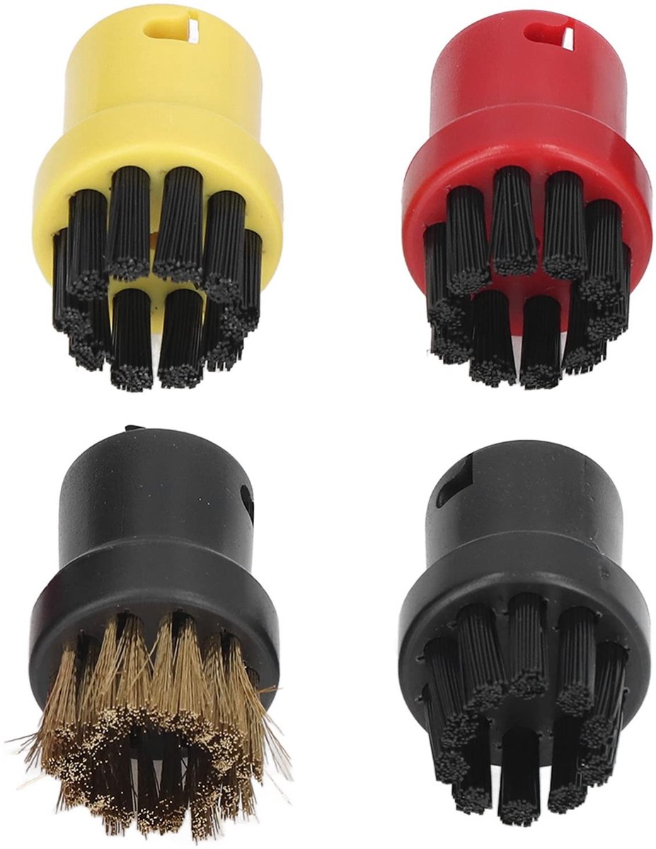 Dailygoods - Dailygoody - Borstelkop Vervangend - Ideaal voor Stoomreiniger - Geschikt voor SC1 SC2 SC3 SC4 SC5 SC7 - Ronde Borstel - Premium Kwaliteit - Voor Dive