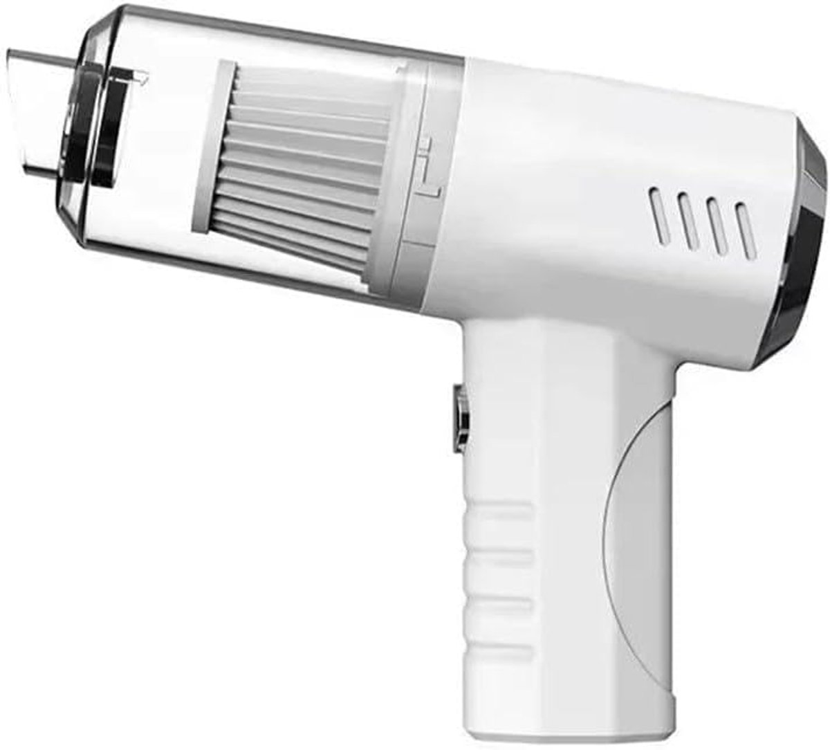 Oplaadbare mini handstofzuiger met USB Type-C-aansluiting en LED-verlichting, geschikt voor auto's, huizen en huisdieren.