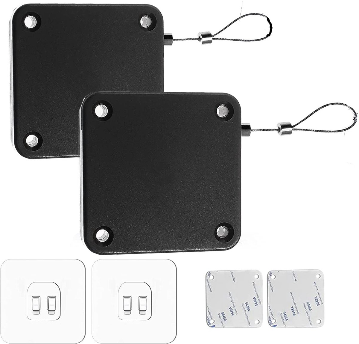 Dailygoods - Dailygoody - Automatische deursluiter - Deursluiter zonder gaten boren - Trekkoord - Zwart/wit - Sensoren - Verbeter de efficiëntie en veiligheid - Ge