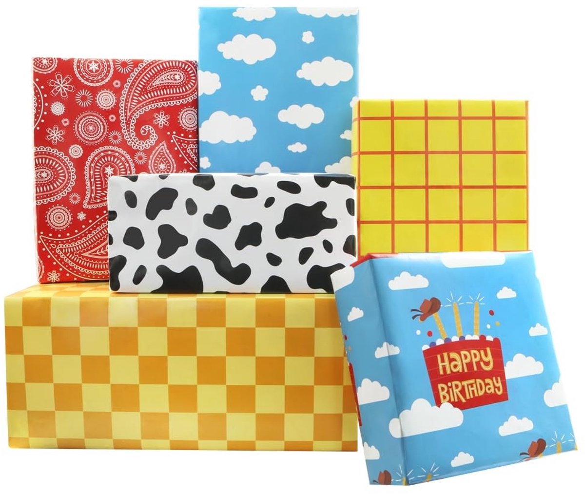 Dailygoods - Cowboy Inpakpapier voor Feestelijke Verpakkingen
