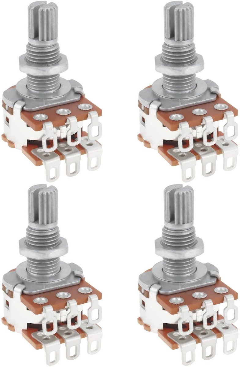 Dailygoods - Set van 4 Dubbellaags Potentiometers voor Gitaar