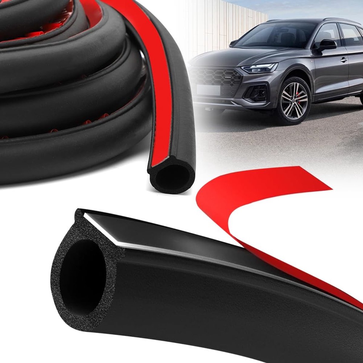 Dailygoods - Zelfklevende Rubber Autodeurdichting 4M voor Geluidsisolatie en Waterdicht