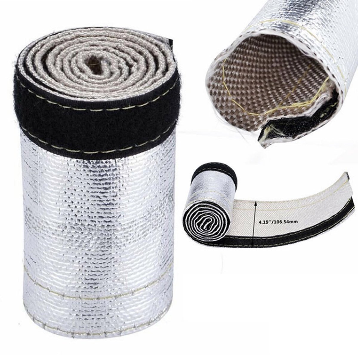 Dailygoods - Dailygoody - Glasvezelweefsel Hittekap - Hitteschild - Bestand tegen 500°F/2000°F - L 23.62" W 4.17" - Hittebestendig - Voor thermische isolatie