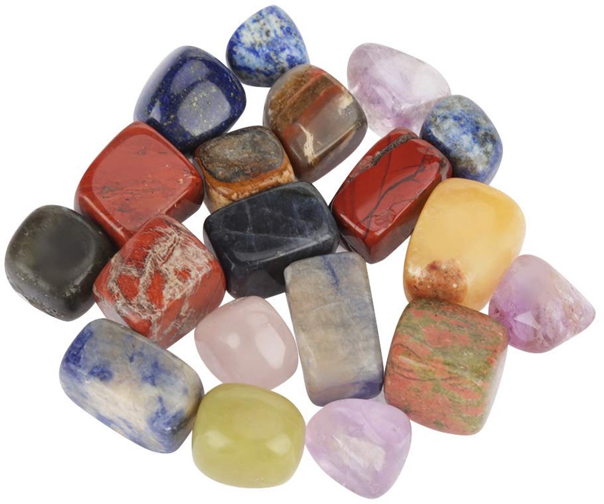 Dailygoods - Dailygoody - Crystal Stone Nature Mini Point Quartz - Geluksstenen - Decoratie voor huis - Mix van kleuren - Chakra stenen - Perfect als cadeau - 10