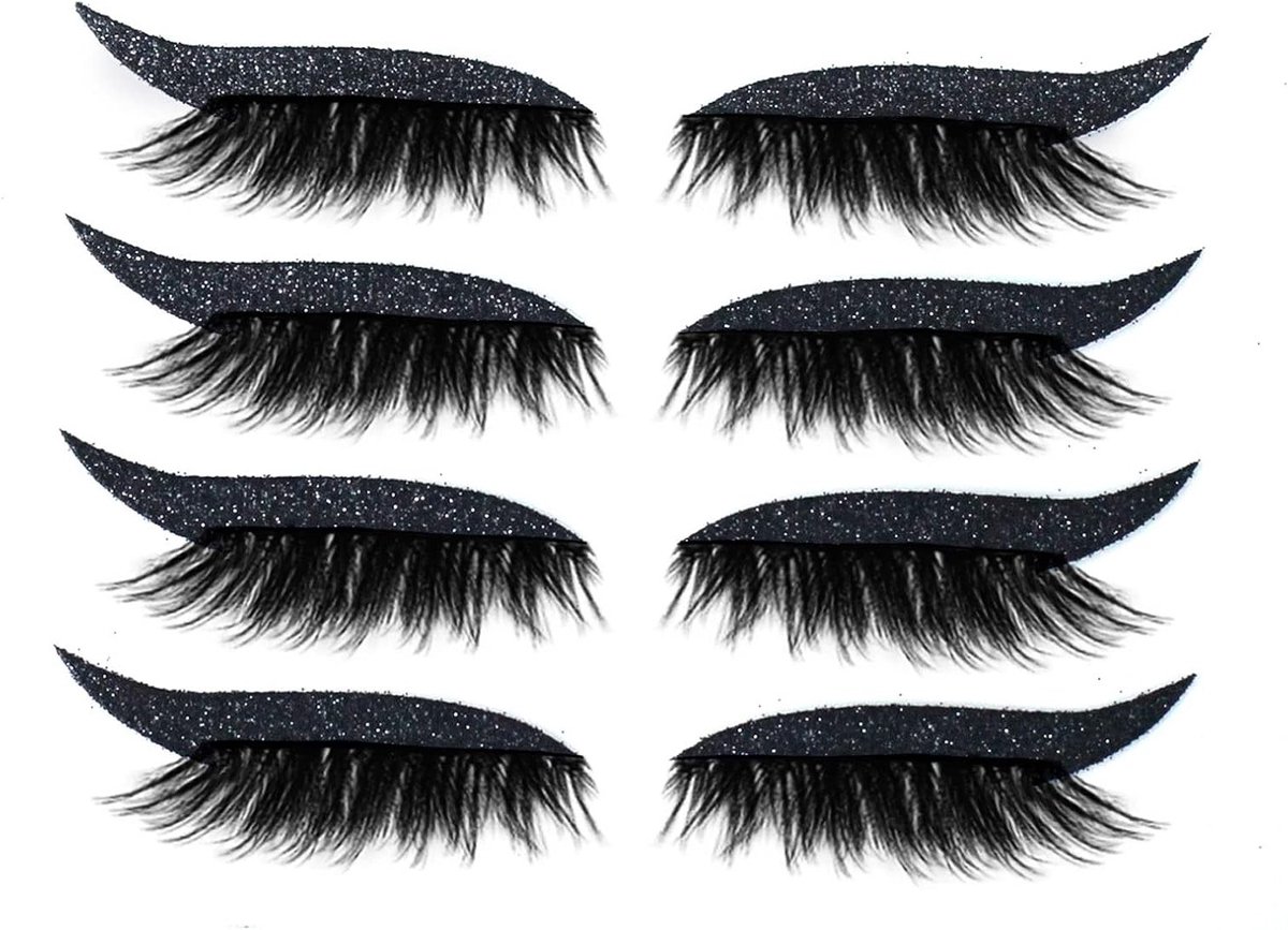 4 Paar Eyeliner Wimpers Patches voor Perfecte Make-up en Comfortabel Gebruik van Cosmetica