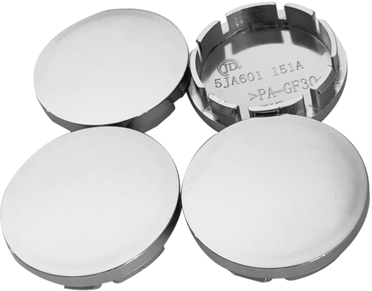 Dailygoods - Dailygoody - Auto Centrum Caps - Wieldoppen Set van 4 - Electroplate Kleur - Universele Velgen - 56mm - Geschikt voor Diverse Auto's
