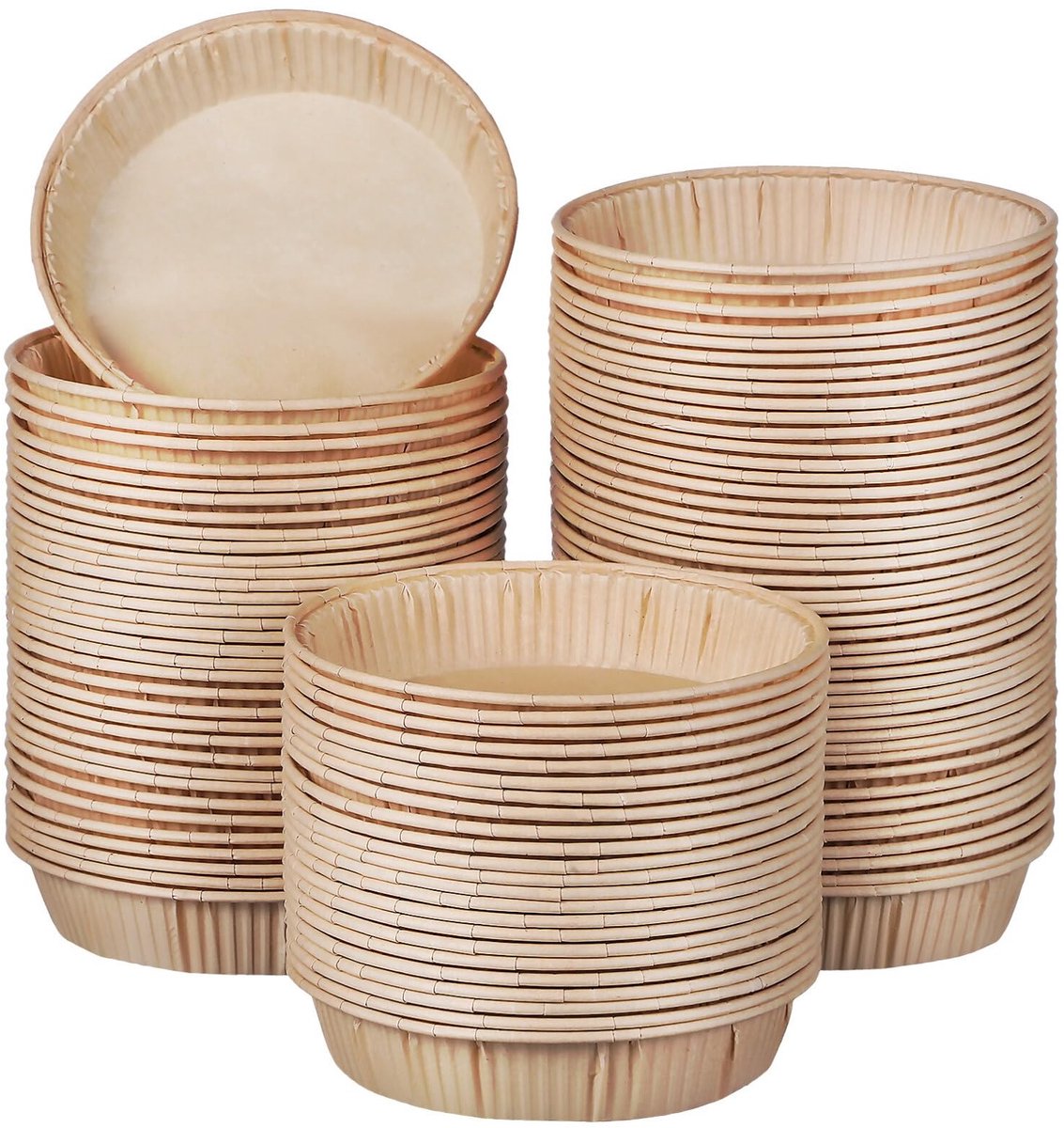 Dailygoods - Set van 100 Mini Perkament Mallen voor Taarten en Quiches