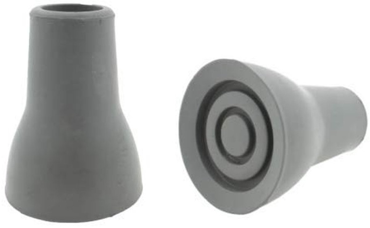 Dailygoods - Dailygoody - Shock Absorberende Ferrules - Veiligheidsaccessoires voor Wandelen - Grijze 19 mm - Rubberen Grip - Geschikt voor Loopstokken