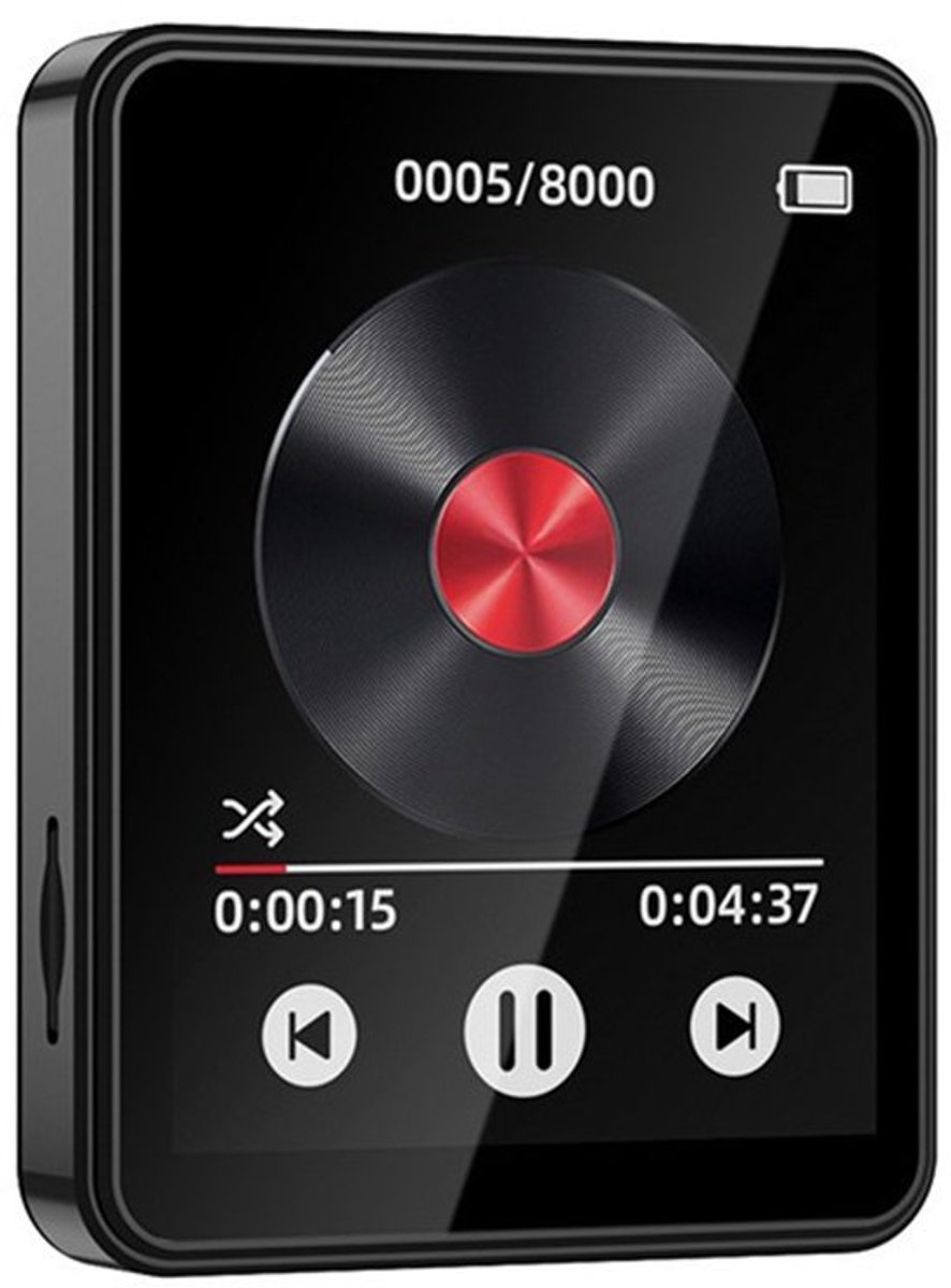 MP3-speler, hoofdtelefoonaansluiting, volledig touchscreen, draadloze HiFi-geluidskwaliteit, FM-radio, ingebouwde HD-luidspreker, opnamefunctie.