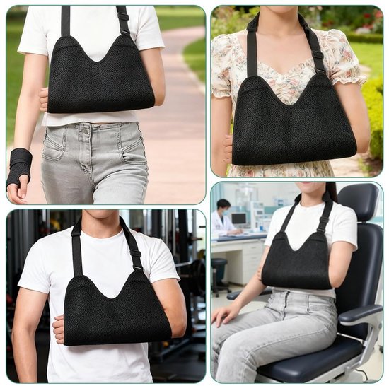 Mesh Schouder Sling voor Armimmobilisatie - Armloop voor Schouderblessures, Hand- en Elleboogondersteuning — afbeelding 4