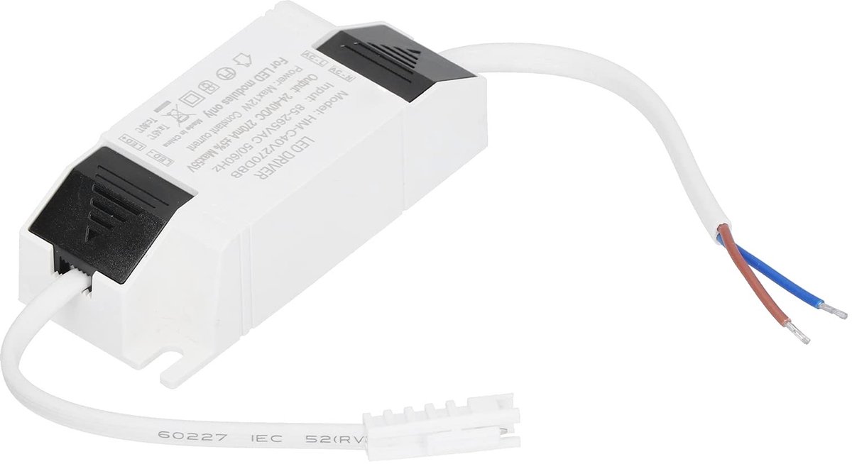 Dailygoods - Dailygoody - Led-driver Transformator - 12W Voedingstransformator - Compact formaat - Constante Stroom 270mA - Geschikt voor LED verlichting - AC85-26...