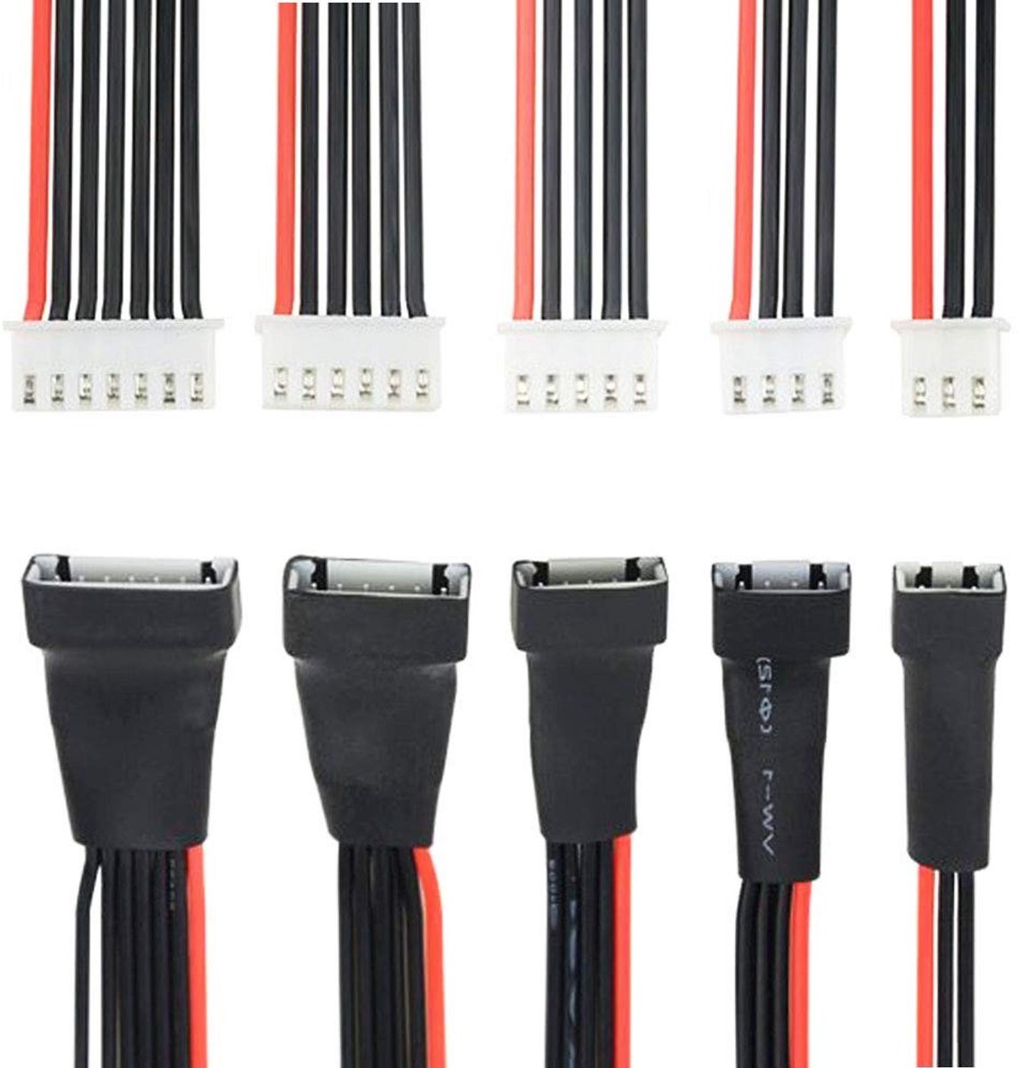 Dailygoods - Dailygoody - LiPo Batterij Balance Charger Extension Cable - 200mm - 5Pcs - Geschikt voor RC Drone - 22AWG