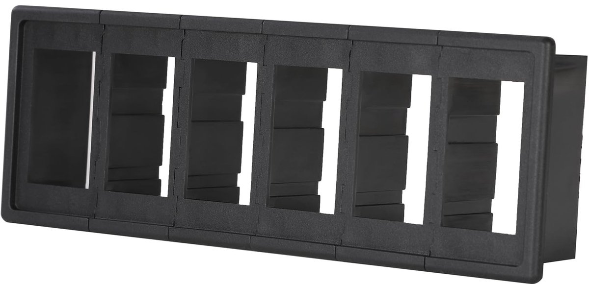 Dailygoods - Dailygoody - Slot Rocker Switch Paneel - Off-Road Voertuigen - Voor auto en boten - Geschikt voor 6 schakelaars - Robuuste schakelaars - Geschikt voor