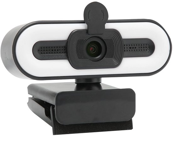 Dailygoods - Dailygoody - Webcam HD 1080p - USB Webcam met Microfoon - Ideaal voor Videoconferenties - Inclusief LED Verlichting - Perfect voor Streaming - Plug-an