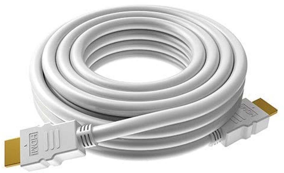 Dailygoody - Solidchoice - Dailygoody - HDMI Kabel - Gold Plated - Hoogwaardige verbinding - Wit - Voor TV en gaming - Geschikt voor Nintendo Switch en Playstation - Kleur