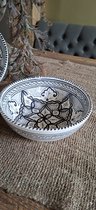 Schaal D 20cm beschilderd aardewerk groen - Tunesie