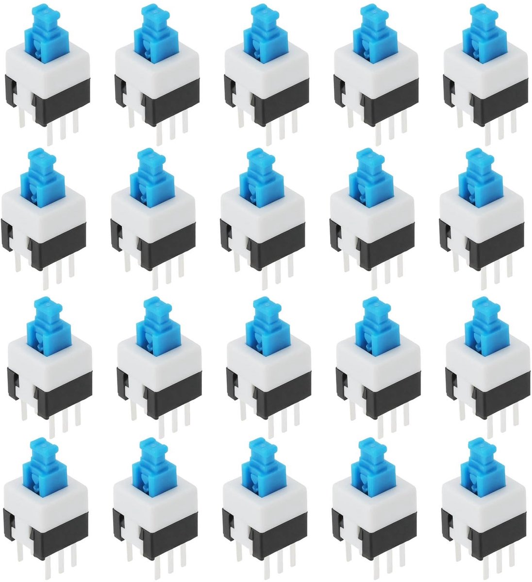 Dailygoods - Dailygoody - Tactiele Drukknop Schakelaar - Zelfsluitend Ontwerp - Compact Formaat - 6 Pin Micro Schakelaar - Betrouwbare Bediening - 20 Stuks