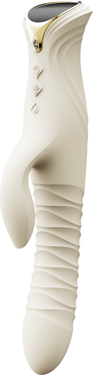 ZALO - Mose 2 - Stotende Rabbit Vibrator – Ivoor Wit