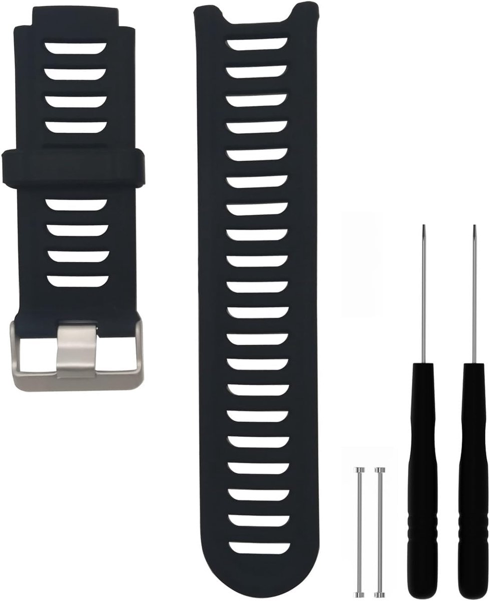 Silicone Sport Wrist Replacement Band - Watchband Accessories - Remove Tool voor Garmin 910XT