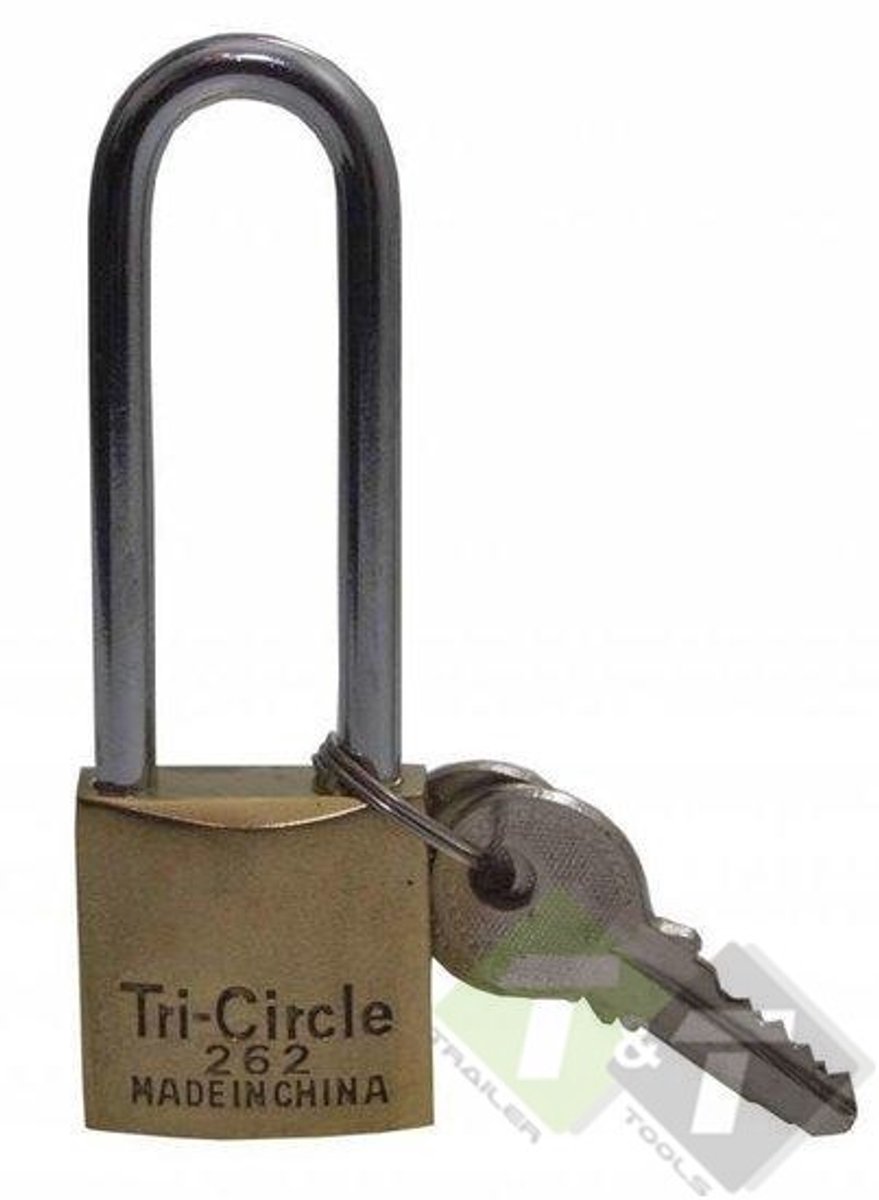Hangslot Tri-Circle 32mm, dikte 5mm, breedte 33mm, hoogte 52mm