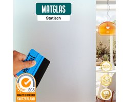 Homewell Raamfolie HR++ 70x300cm - Zonwerend & Isolerend - Anti inkijk - Statisch - Matglas - Inclusief Rakel