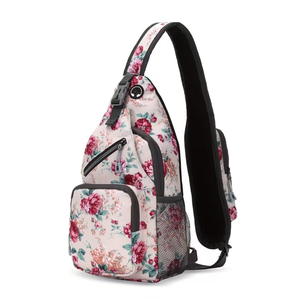 Crossbody Tas Dames – Bloemen print - Kleine Schoudertas met Verstelbare Band – Compact & Stijlvol – Telefoon & Pasjes – Festivals - Casual & Dagelijks Gebruik