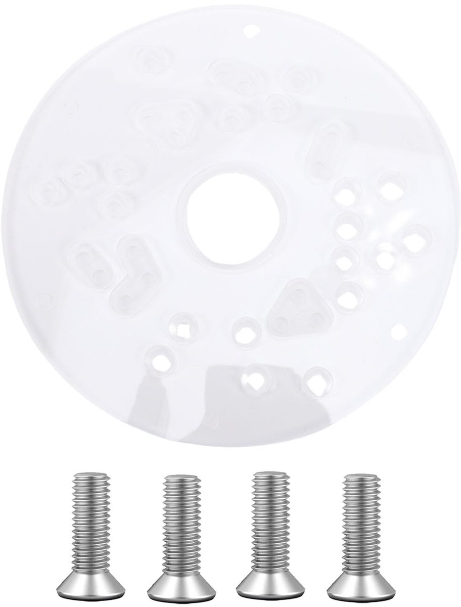 Fockety Router Basisplaat 5 3/4 Inch - Duidelijk Acryl met Centrering Pin