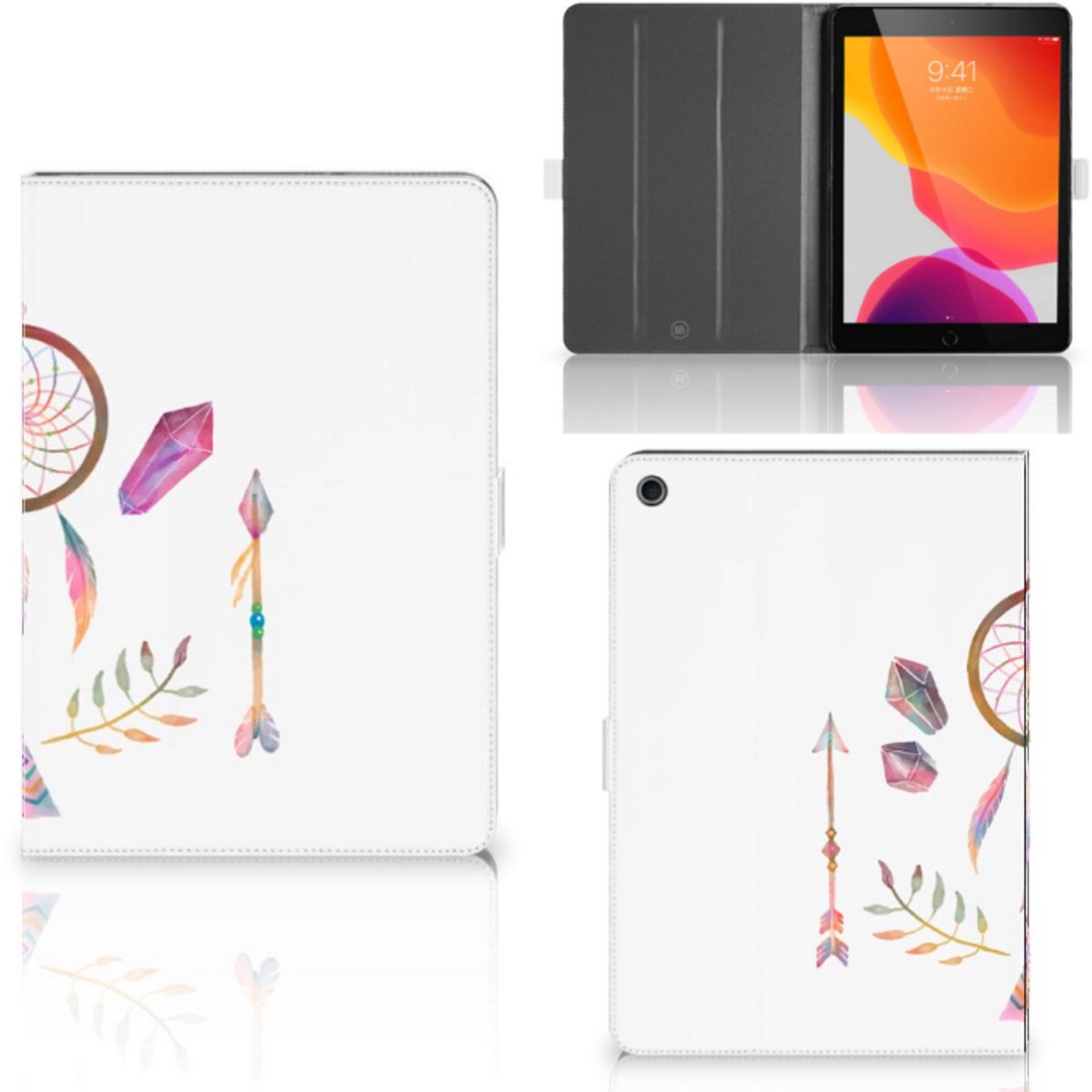 iPad 10.2 2019 | iPad 10.2 2020 | 10.2 2021 Hippe Tablet Hoes Boho Dreamcatcher