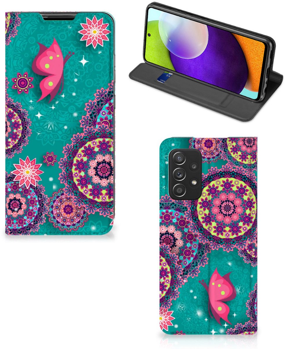 Samsung Galaxy A52 Bookcase Cirkels en Vlinders