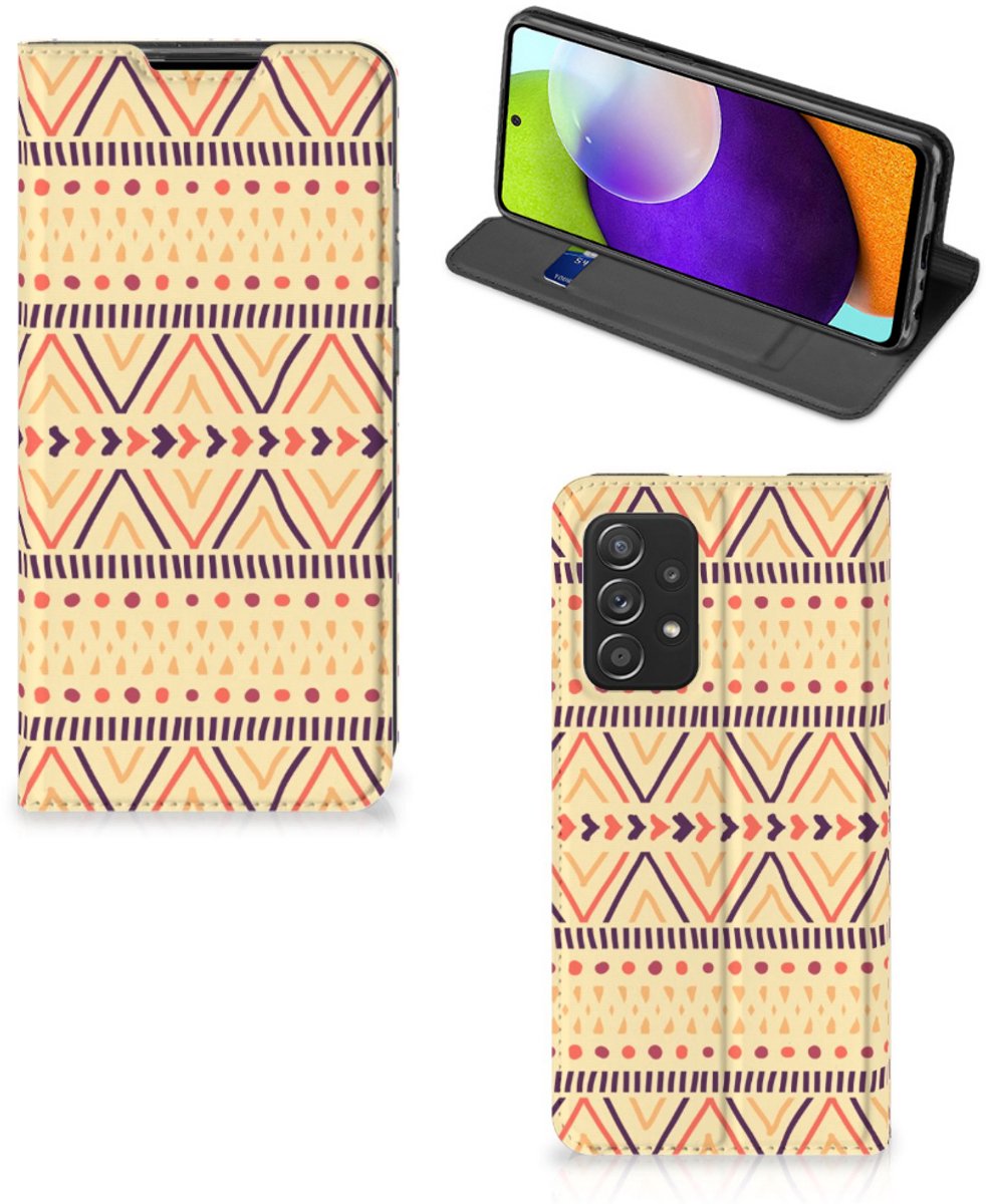 Samsung Galaxy A52 Hoesje met Magneet Aztec Yellow