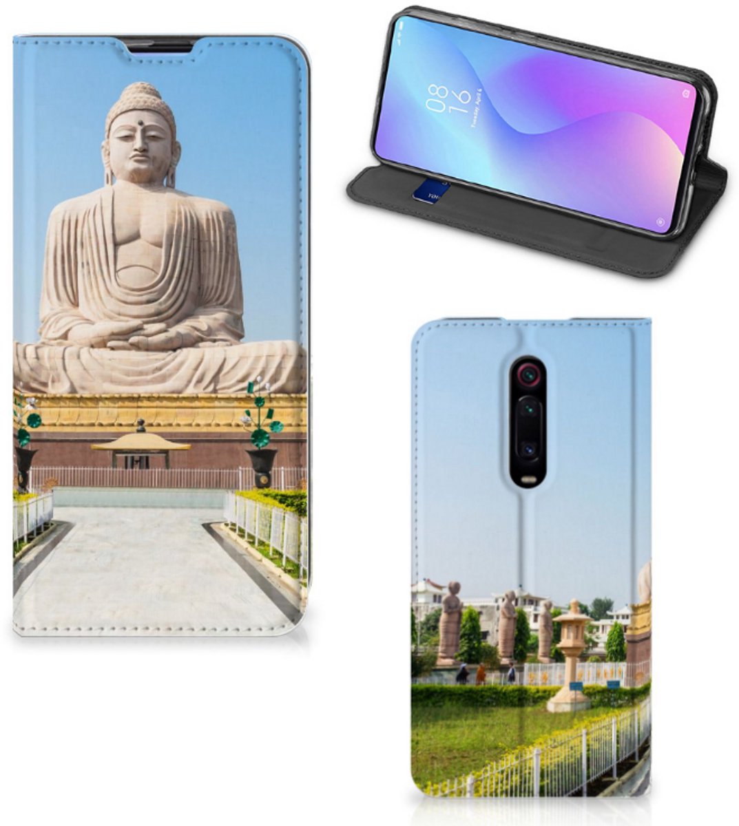 Book Case voor Xiaomi Redmi K20 Pro Book Cover Boeddha