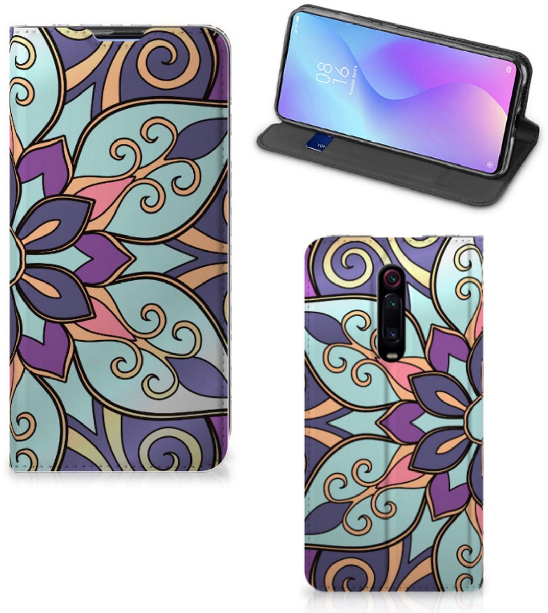 Xiaomi Redmi K20 Pro Smart Cover Purple Flower