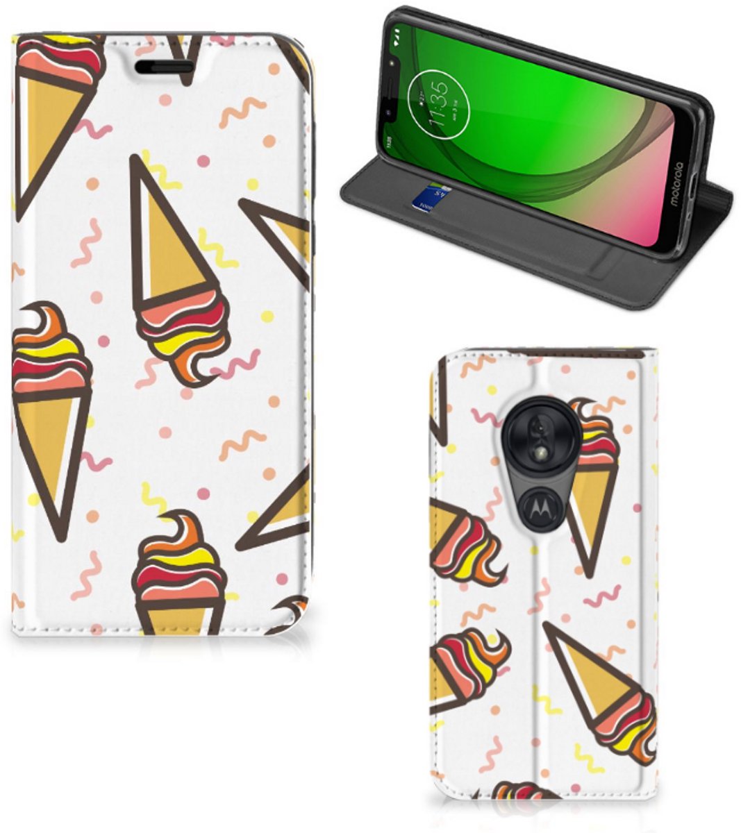 Motorola Moto G7 Play Flip Style Cover Icecream