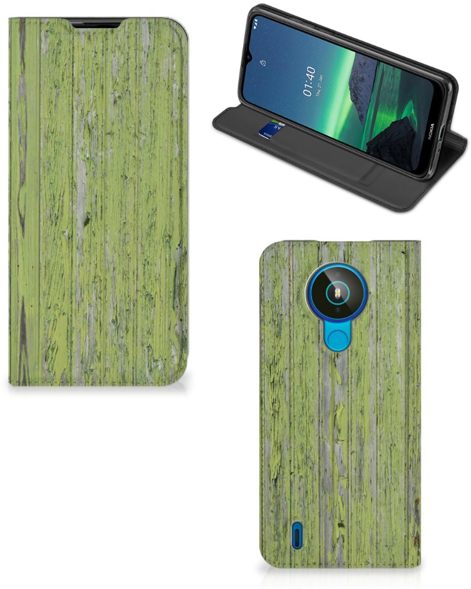 Nokia 1.4 Book Wallet Case Green Wood
