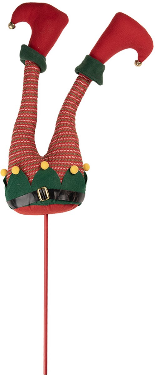 Kerstdecoratie Elfenbenen 20x10x90 cm Rood Hout