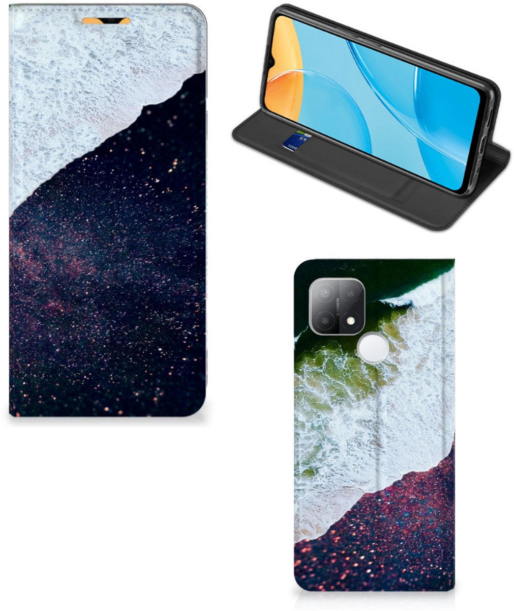 Standcase Hoesje voor OPPO A15 Stand Case Sea in Space
