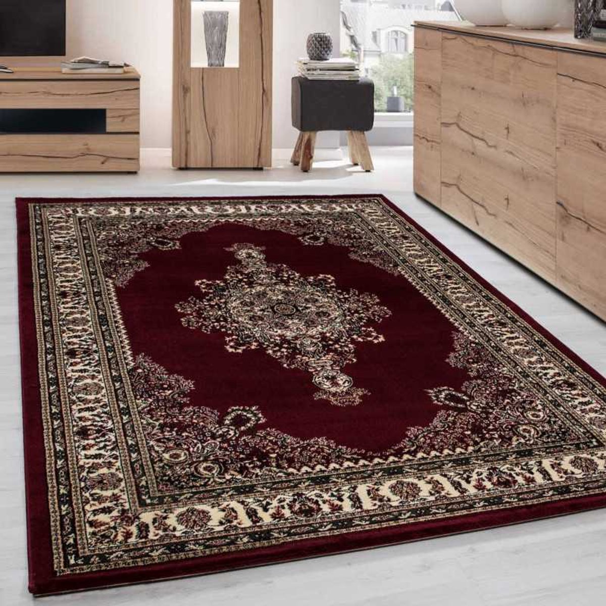 TapisTrend Oosters tapijt Zwart-rood 160x230 cm Klassiek Marrakesh 0297