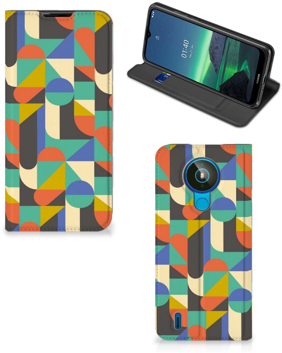 Nokia 1.4 Hoesje met Magneet Funky Retro
