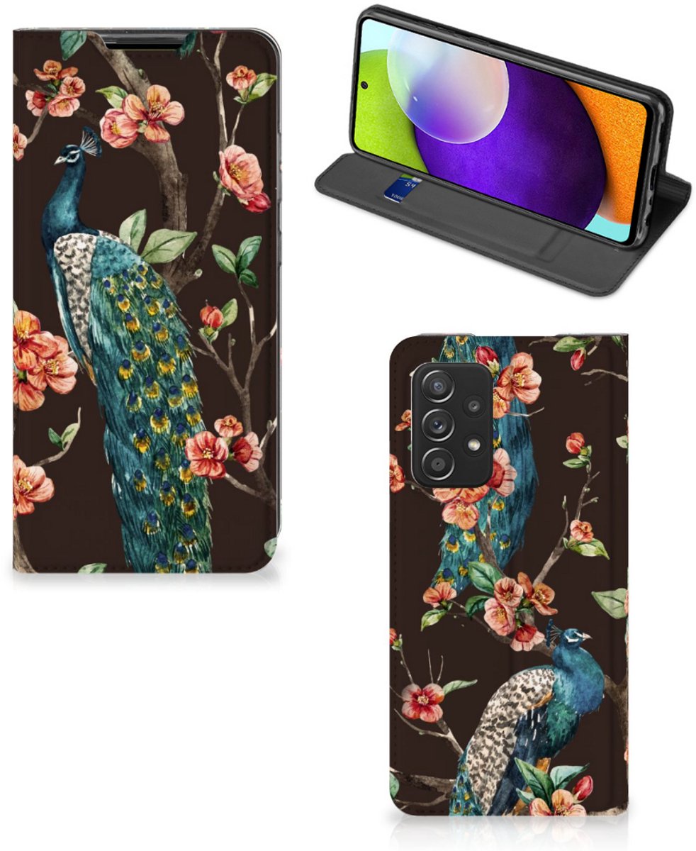 Samsung Galaxy A52 Hoesje maken Pauw met Bloemen