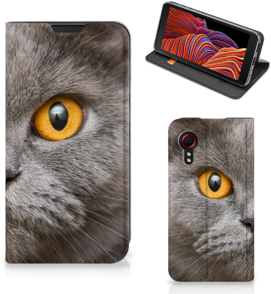 Book Case voor Hoesje maken Samsung Galaxy Xcover 5 Britse Korthaar
