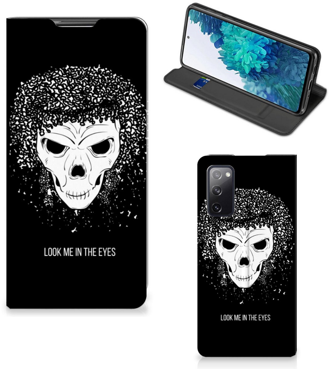 Mobiel BookCase Samsung Galaxy S20 FE Skull Hair