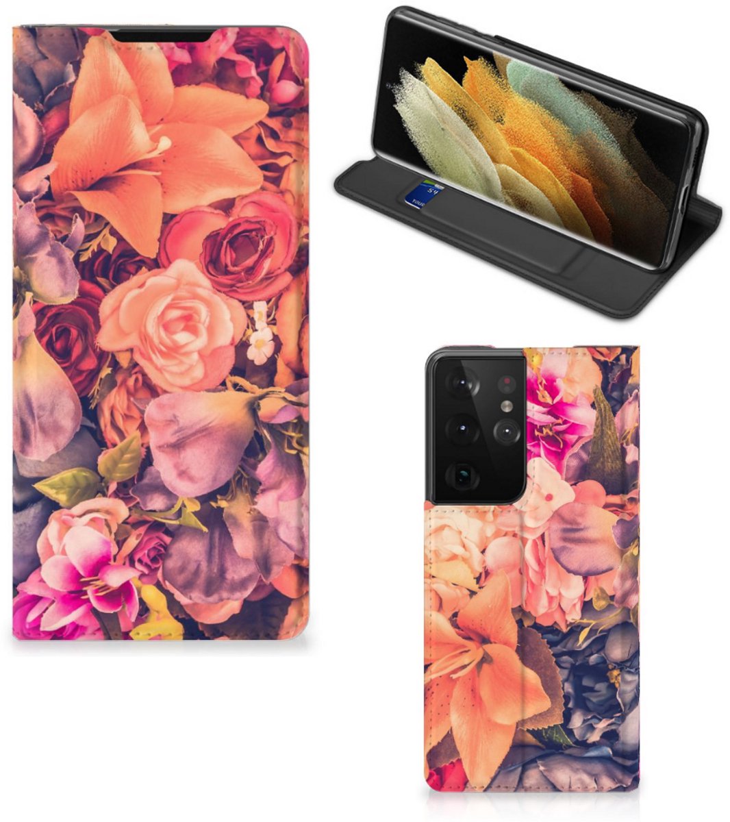 Samsung Galaxy S21 Ultra Smart Cover Bosje Bloemen