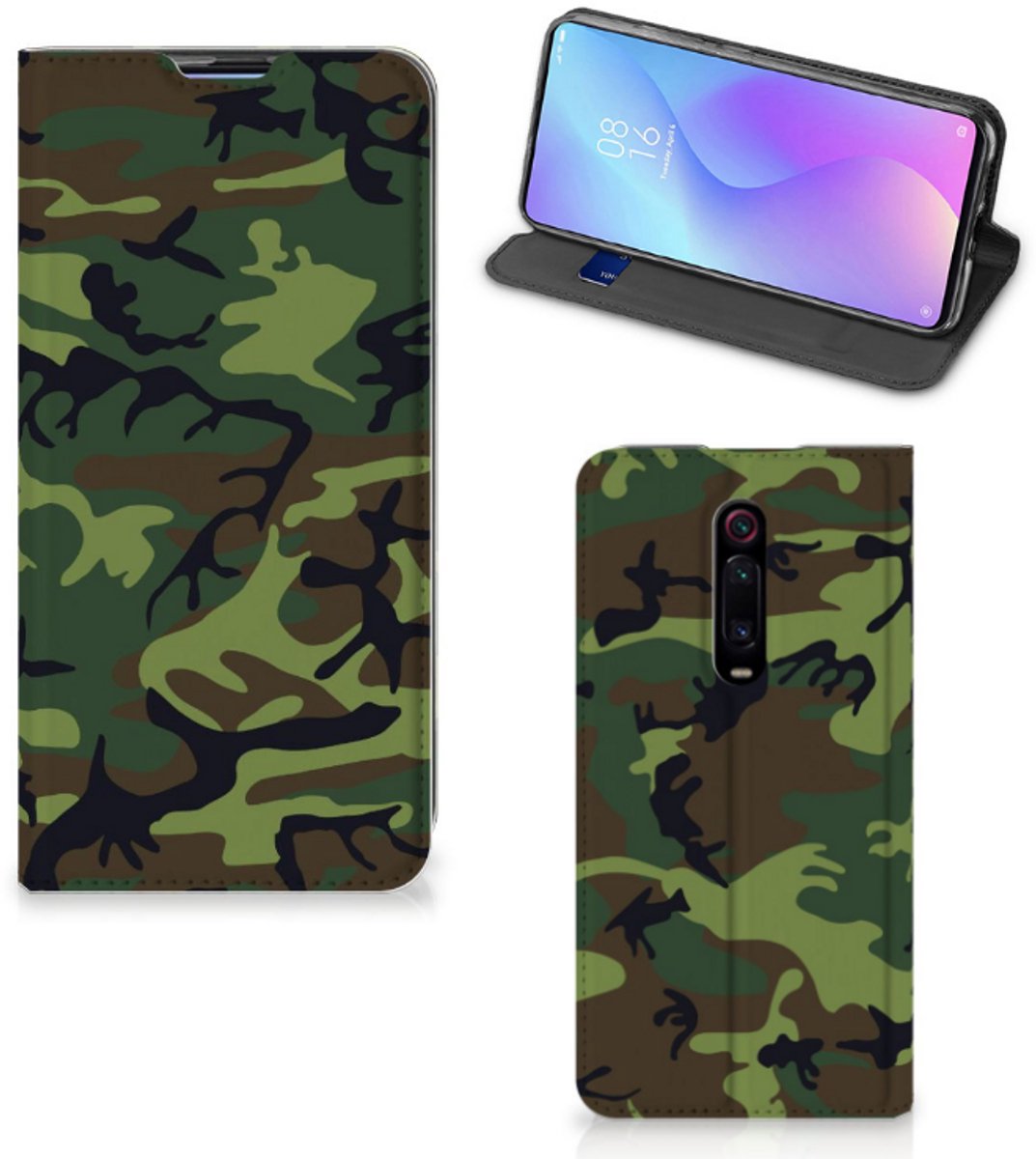 Xiaomi Redmi K20 Pro Hoesje met Magneet Army Dark