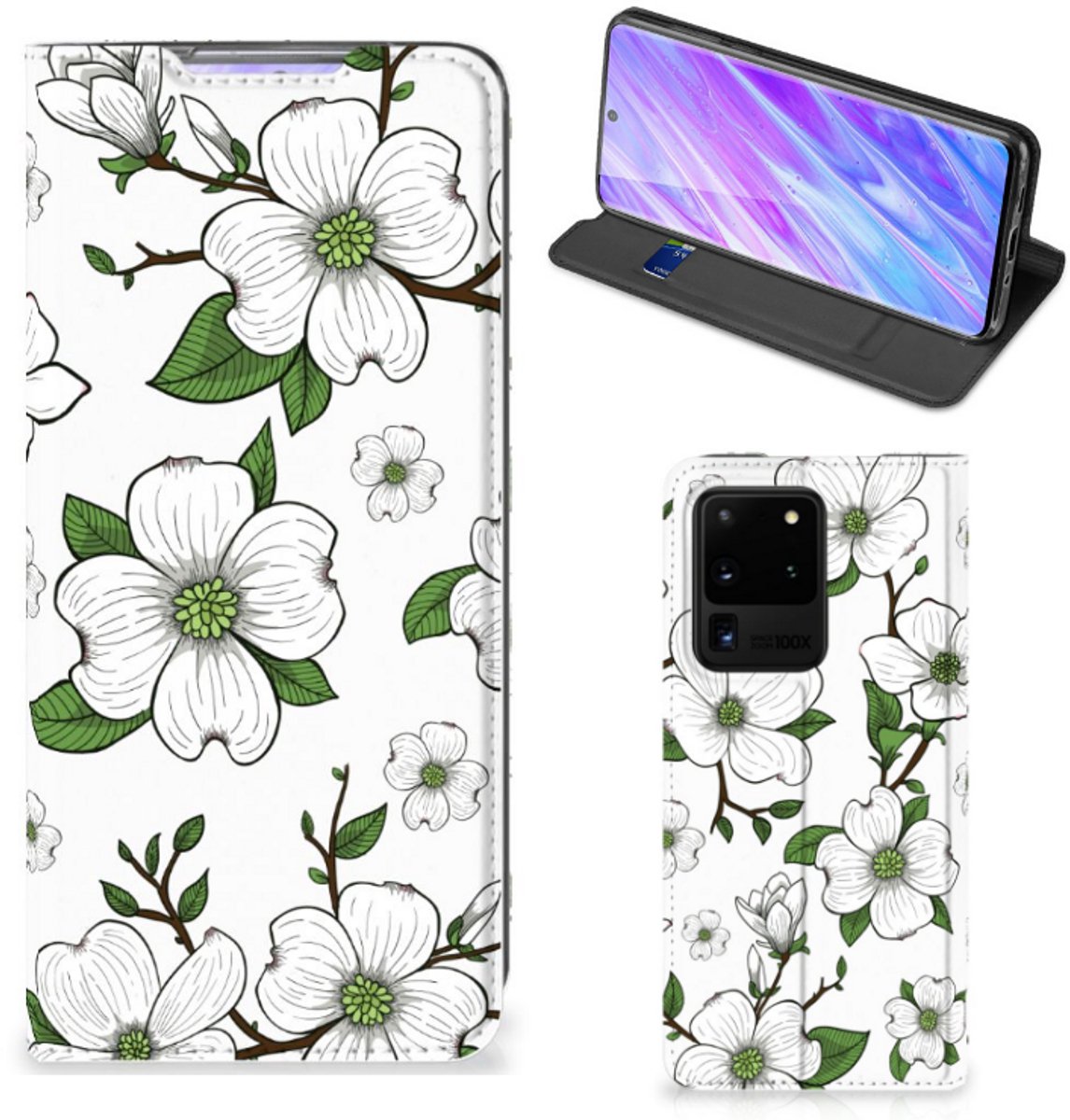 Samsung Galaxy S20 Ultra Smart Cover Dogwood Flowers